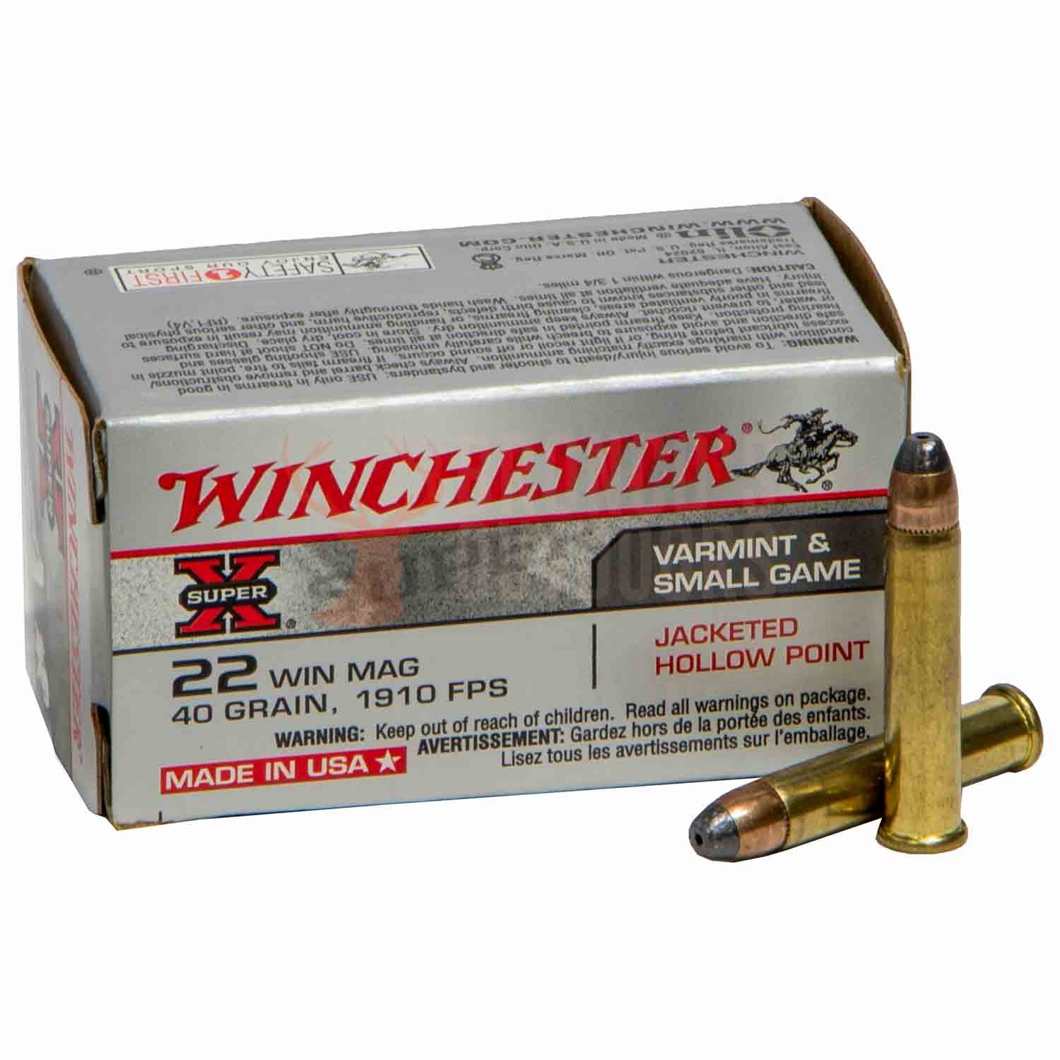 WINCHESTER SUPER X 22WMR 40GR JHP 50 PACK