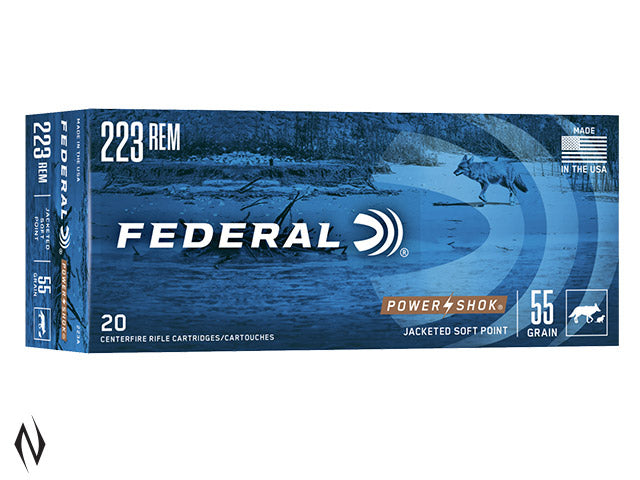 FEDERAL 223 REM 55GR SP POWERSHOK