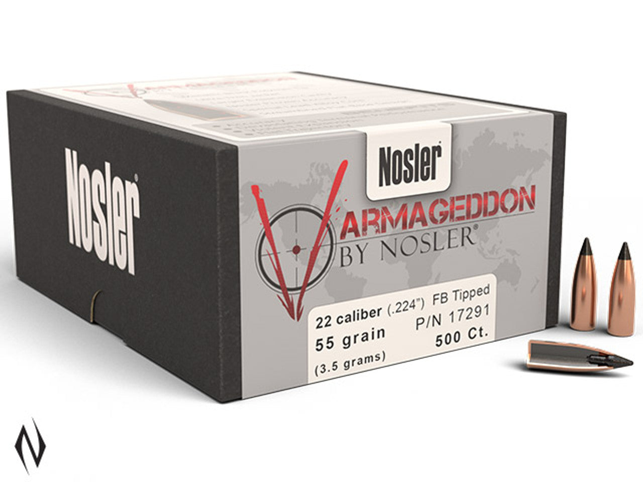 NOSLER 224 55GR TIP VARMAGEDDON 500PK