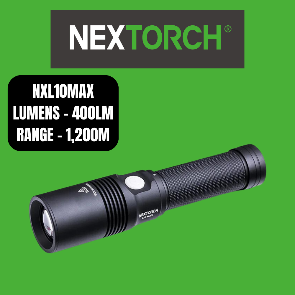 Nextorch L10 Max Extra Long Distance Torch, 1,200M White LEP