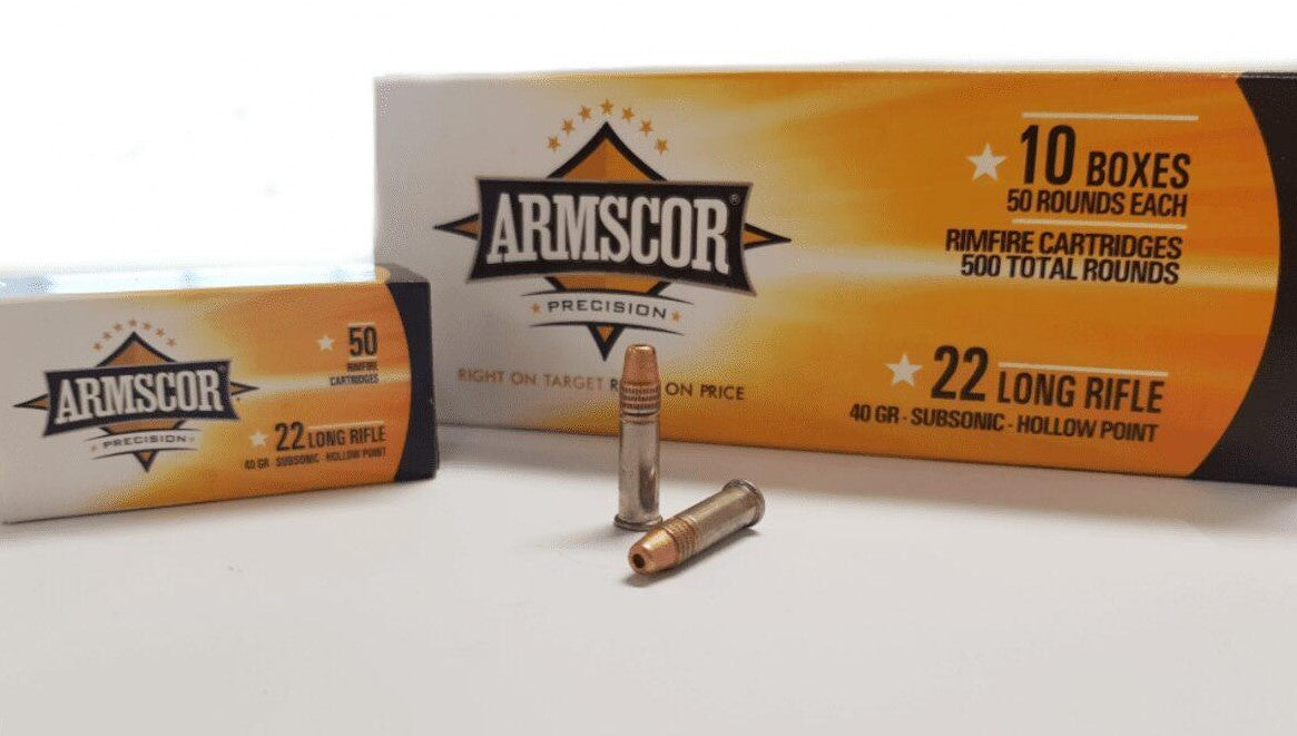 Armscor .22lr 40gr Subsonic Hp 1050fps 500pk