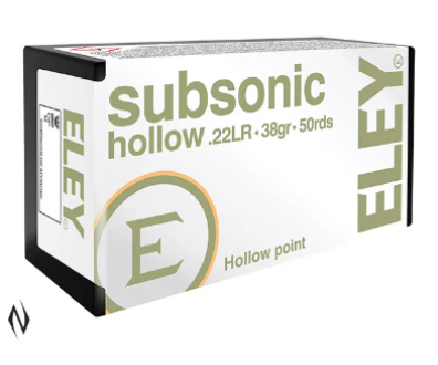 Eley 22lr Subsonic Hp 1040fps 50 pack