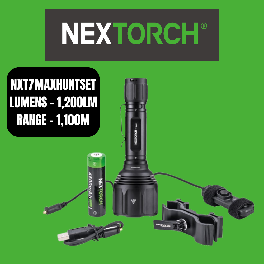 Nextorch Hunting Set Rechargeable Torch, Extra Long Range, 7 Modes