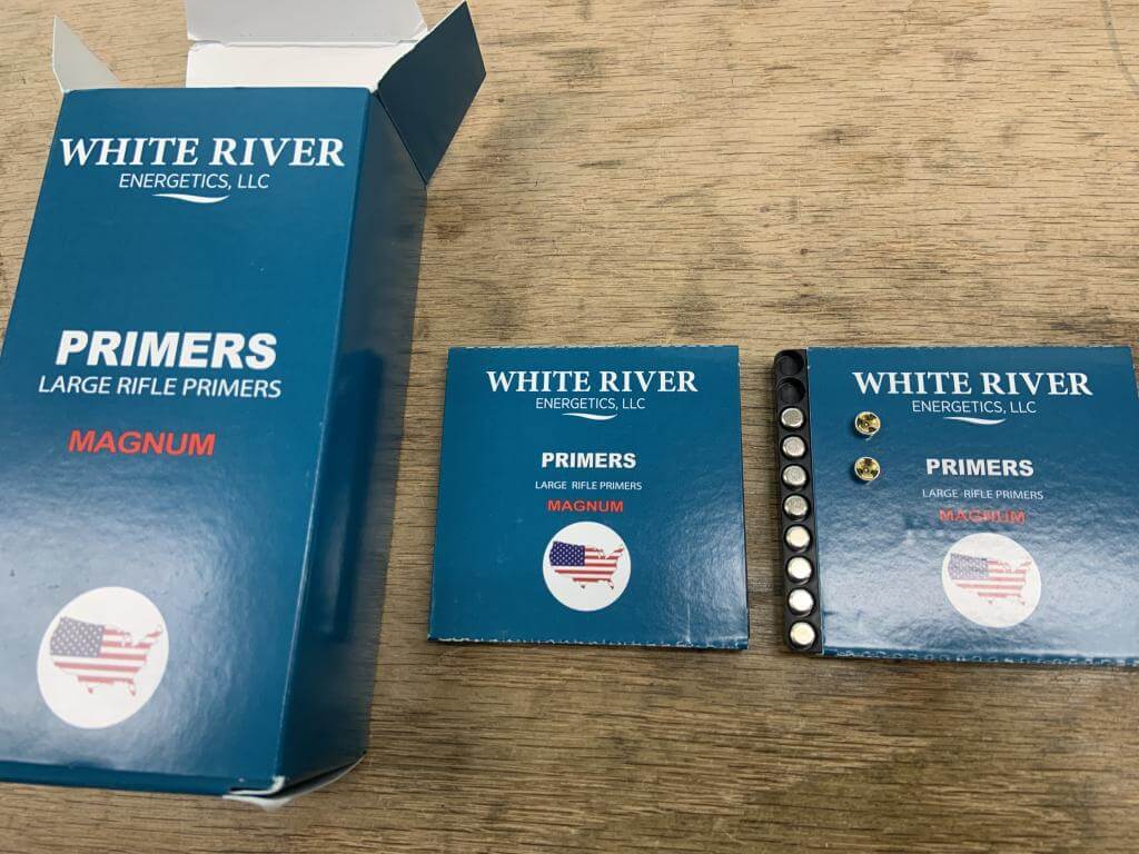 WHITE RIVER ENERGETICS PRIMERS - LARGE RIFLE MAGNUM 1000PACK