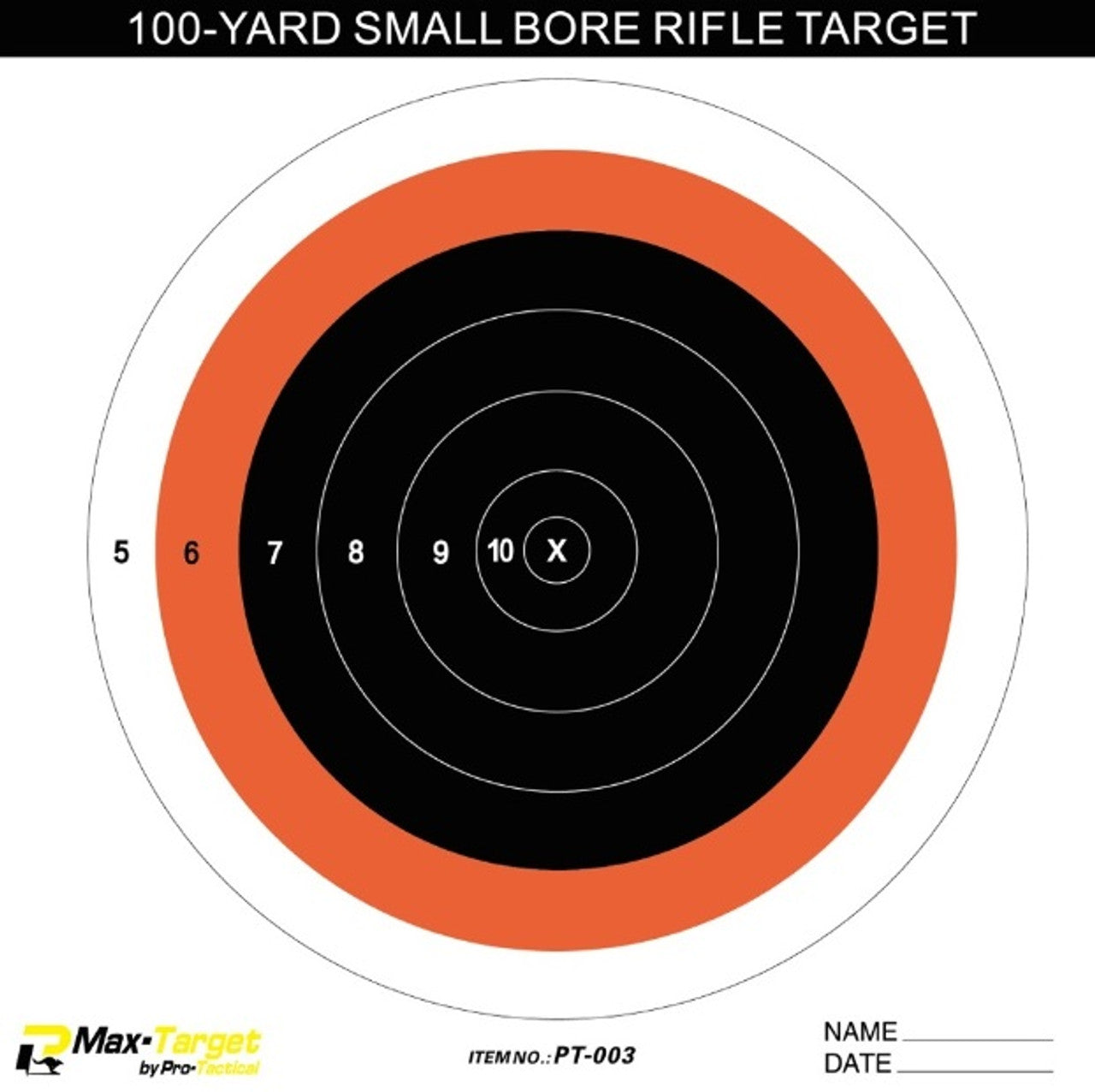 MAT TARGET SMALL BORE TARGET ORANGEBLACK 20PK